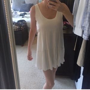 White cream babydoll summer short bridal dress XS